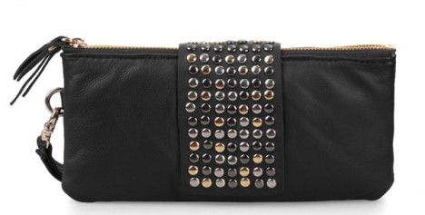 潮流前线 2013新品韩版大牌铆钉女式手拿时尚软皮包 女包 女包包