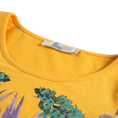 呛口小辣椒 2015夏季新款 双印花肌理针织合体短袖T恤