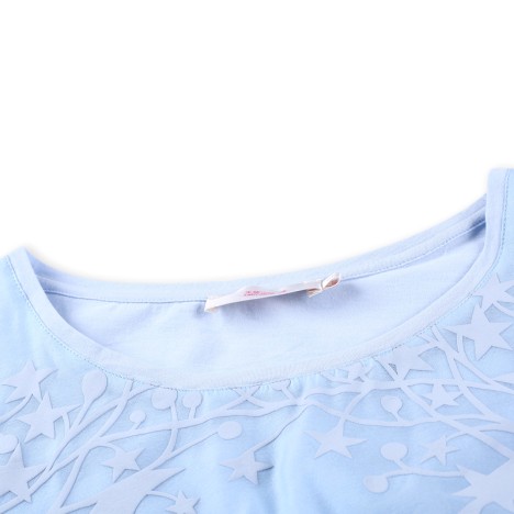 天使之城2015新款女夏装印花甜美t恤修身打底短袖T恤衫